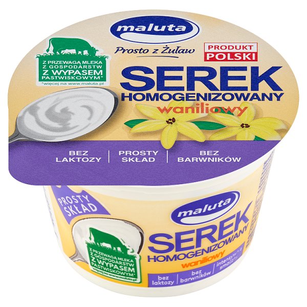 Maluta Serek homogenizowany waniliowy bez laktozy 200 g