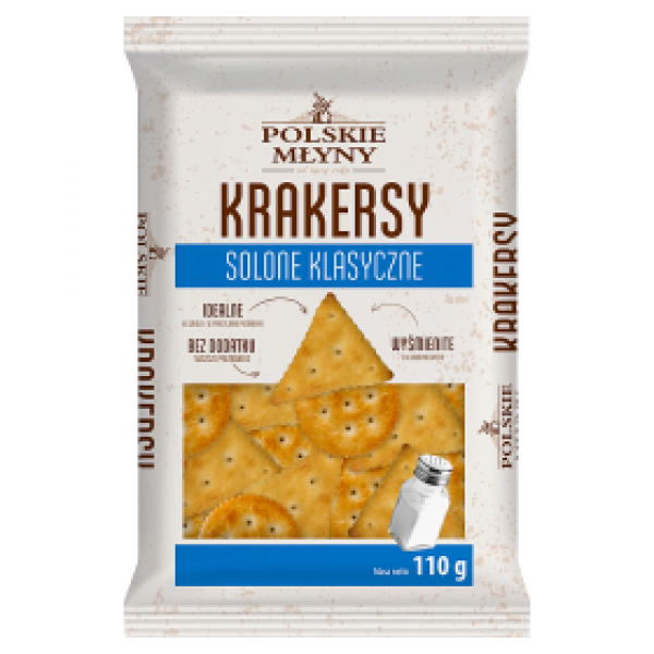 Krakersy polskie młyny solone klasyczne 110g